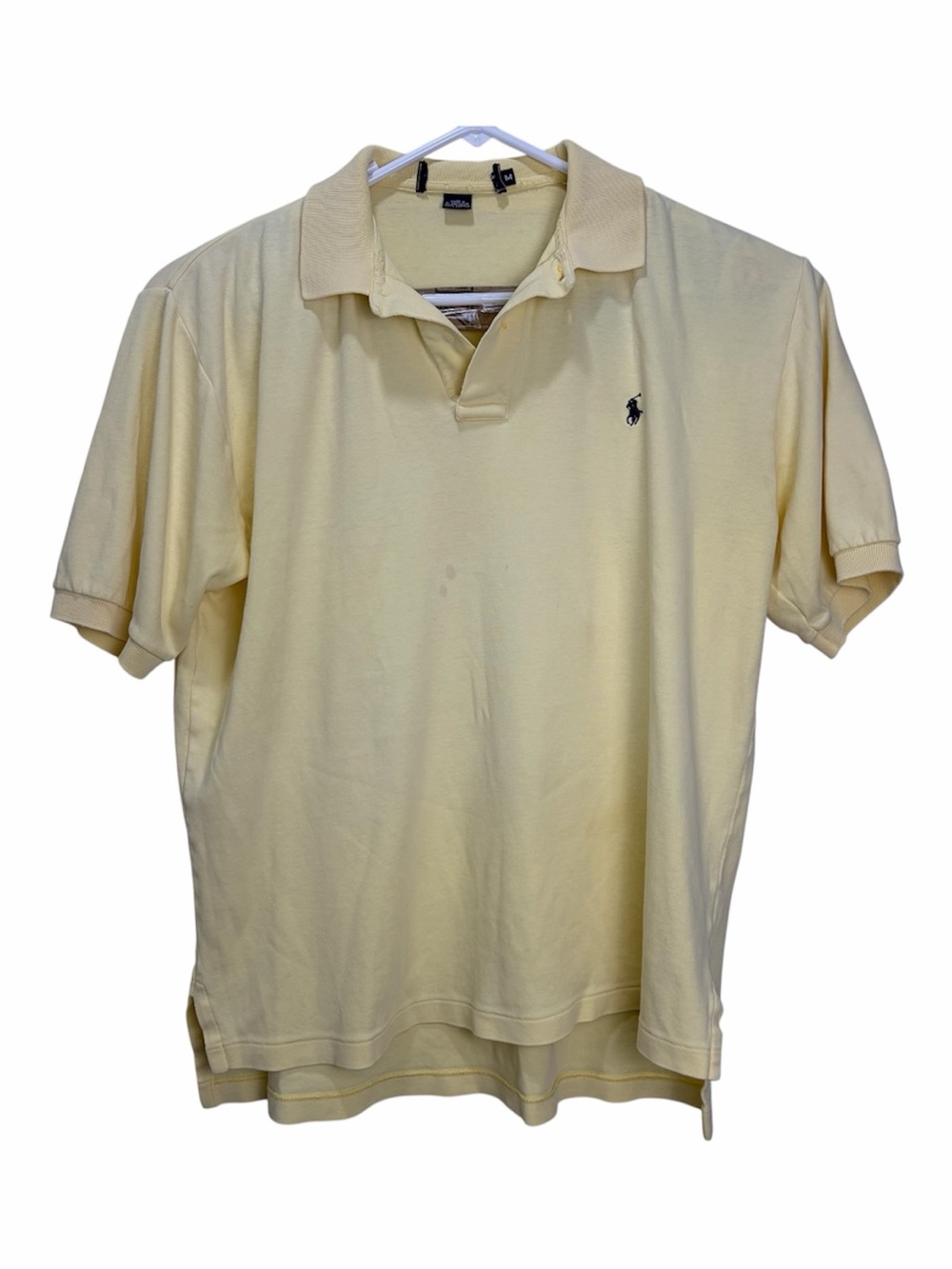 Vintage Polo Ralph Lauren Yellow Short Sleeve Polo Shirt (Mens Size M)